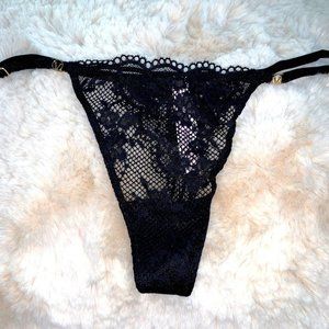 New Victoria's Secret Love V-String Very Sexy Thong Panty Lace Mesh Underwear
